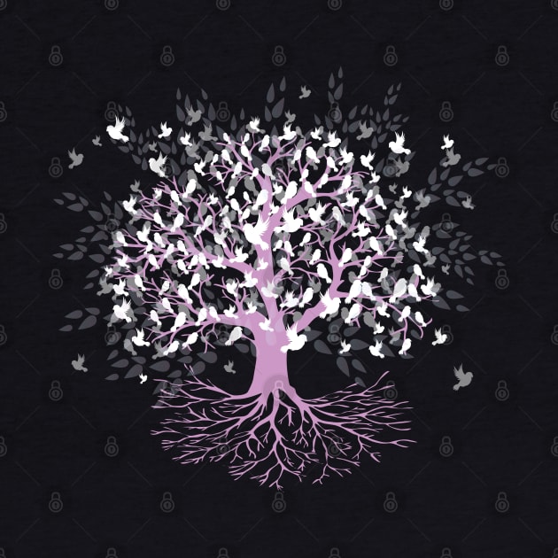 Tree of life purple bird version by Bwiselizzy